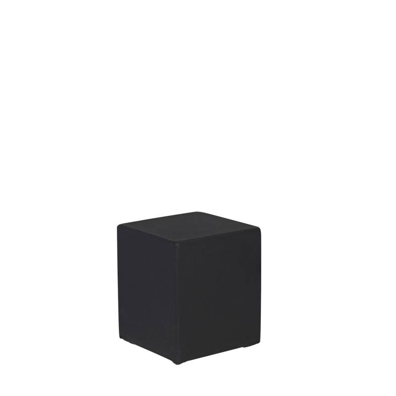 Hocker viereckig Vinyl schwarz 40 x 40 cm H 40 cm