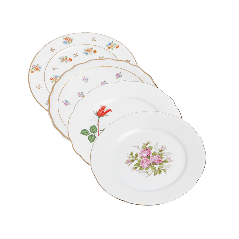 Dessertteller Vintage floral Ø 18-20 cm