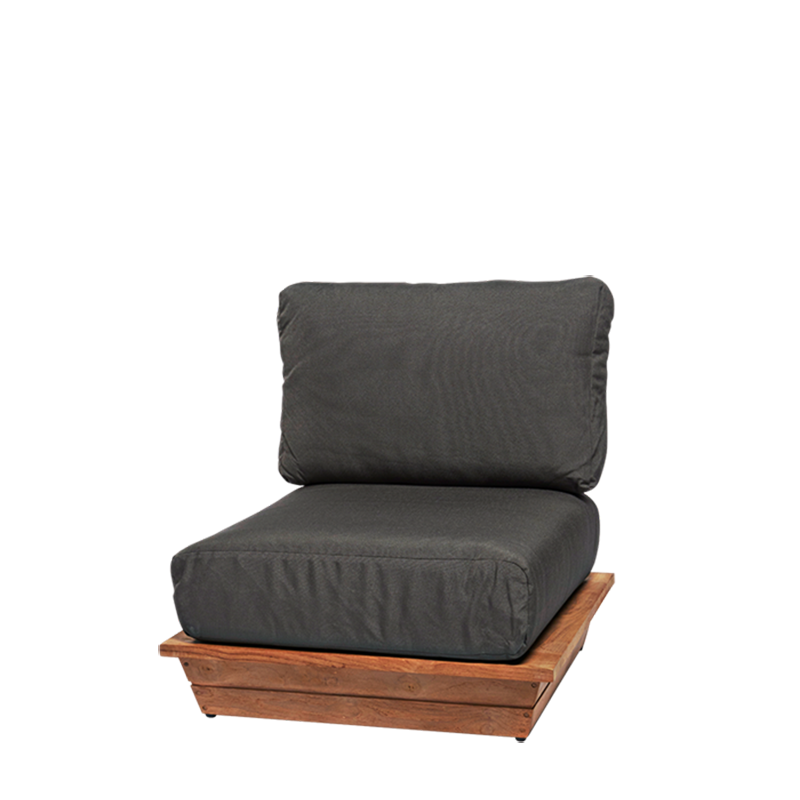 Sessel Lounge Teak Grey 76 x 76 cm H 70 cm