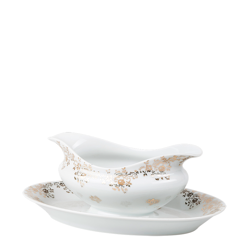 Saucière Vintage blanche et doré