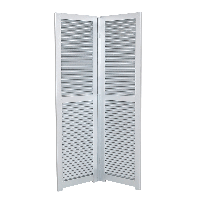 Paravent Louisiane stahlgrau L 130 cm (65 cm x 2) H 205 cm