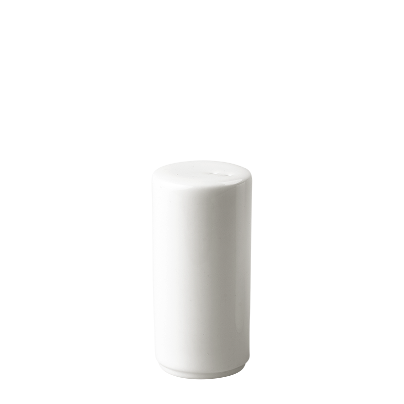 Salière porcelaine blanche Ø 3,2 cm H 6,2 cm (sel non fourni)