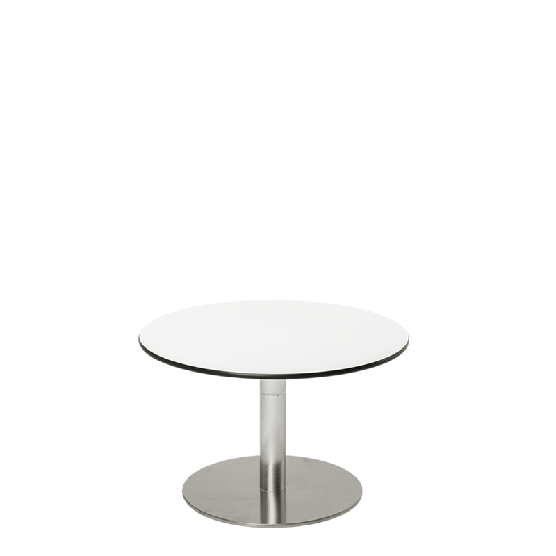 Table basse Hobby blanche Ø 60 cm H 40 cm