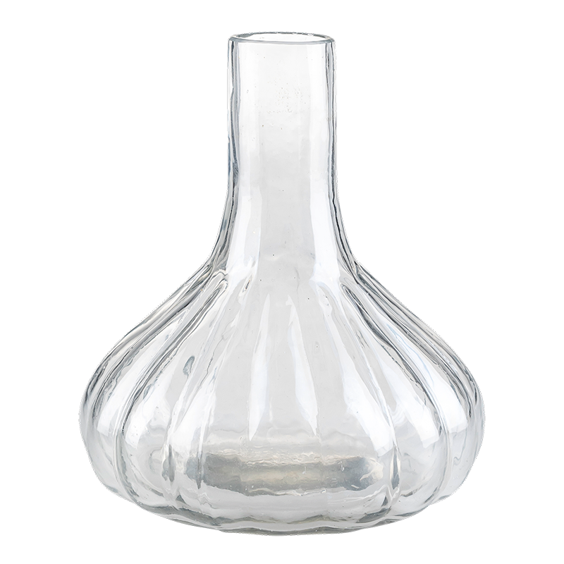 Vase Soliflore aus Glas bauchig Vintage