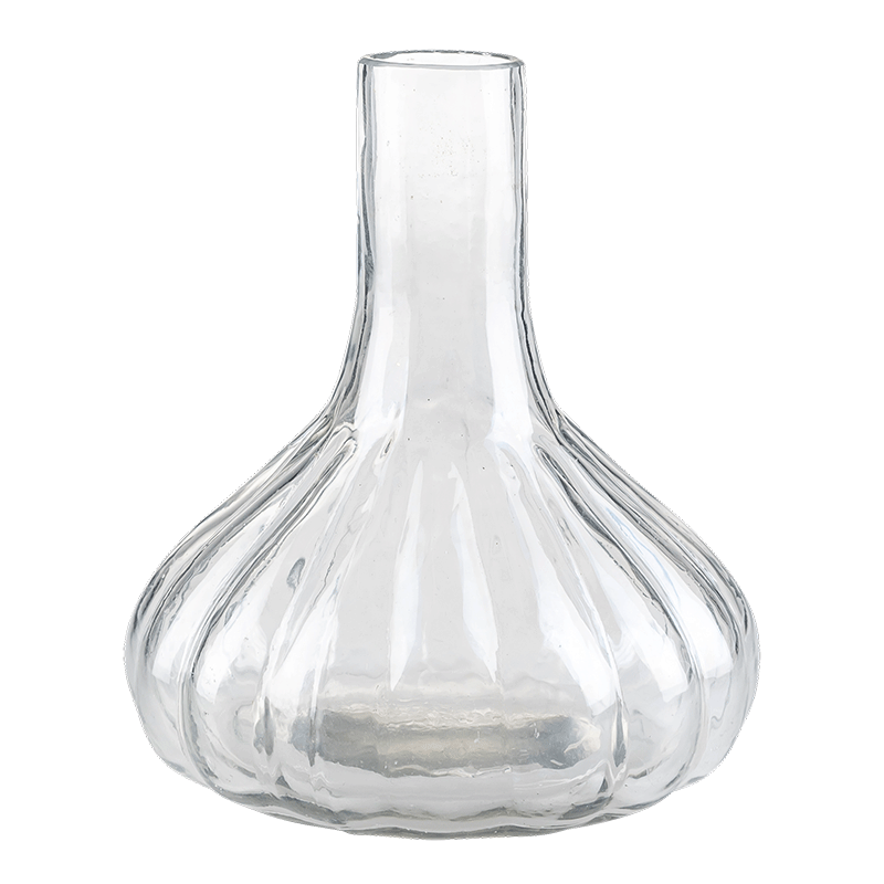 Vase Soliflore aus Glas bauchig Vintage