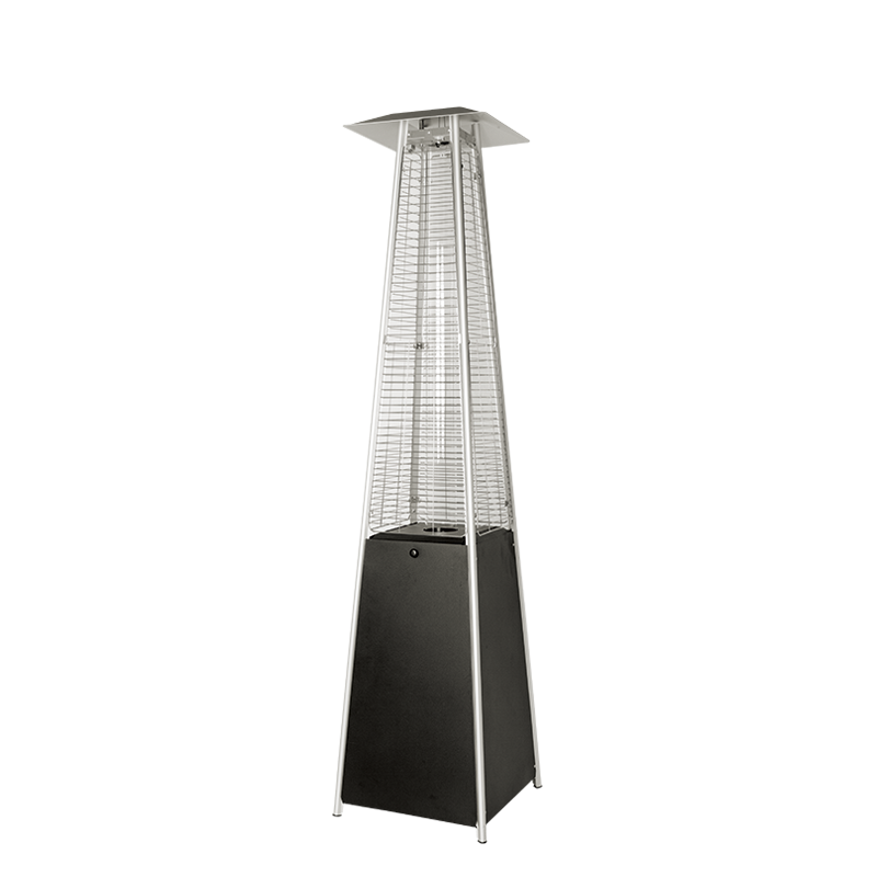 Chauffage de terrasse Pyramide noir H 230 cm gaz