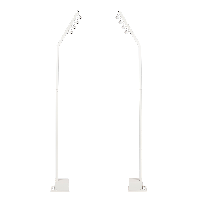 Stehlampen 2-er Set weiss H 230 cm (Lichter einzeln ausrichtbar)