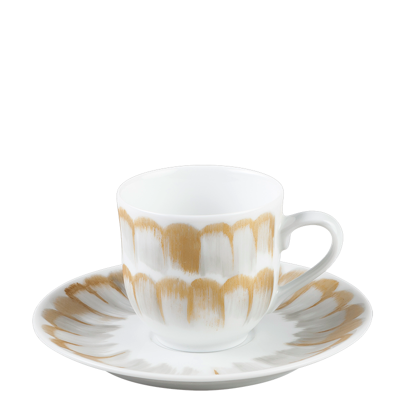 Tasse et sous-tasse à café Plumes 12 cl