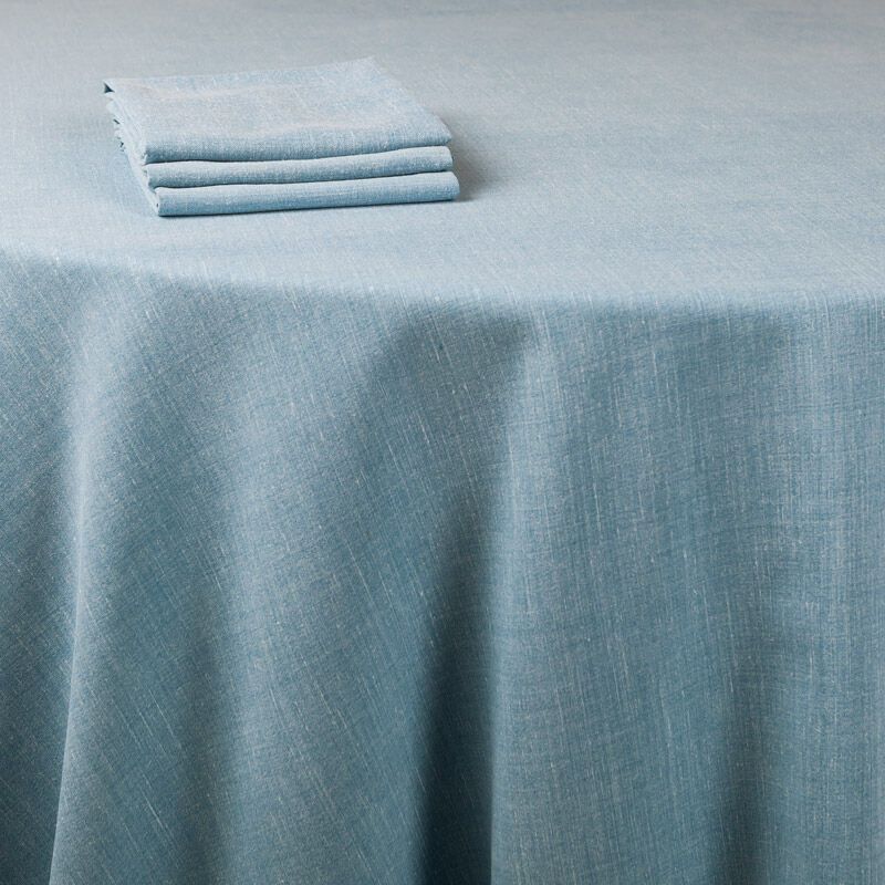Tischtuch Leinen blau 220 x 350 cm