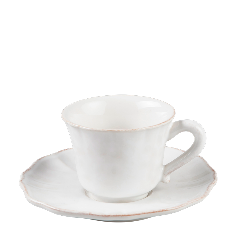 Tasse et sous-tasse à café Romance 9 cl