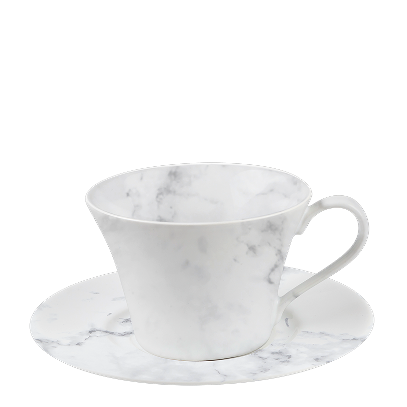 Kaffee-/Teetasse mit Unterteller Marmor 25 cl