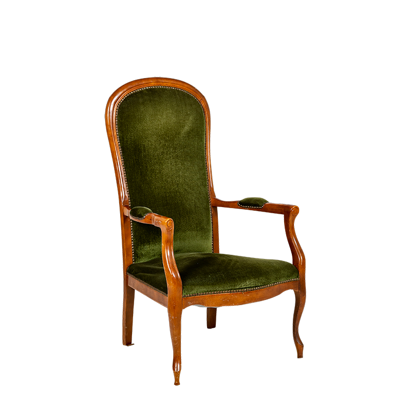 Fauteuil bohème bleu/vert vintage