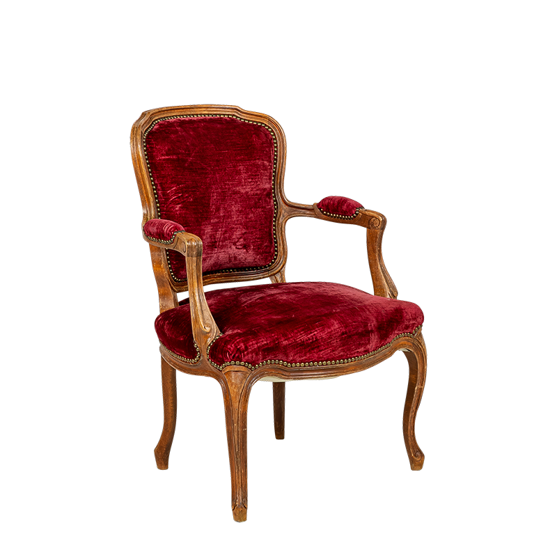 Sessel Bohème rot/rosa Vintage