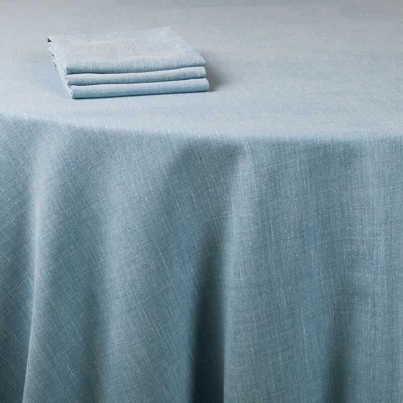 Nappe lin bleu 220 x 500 cm