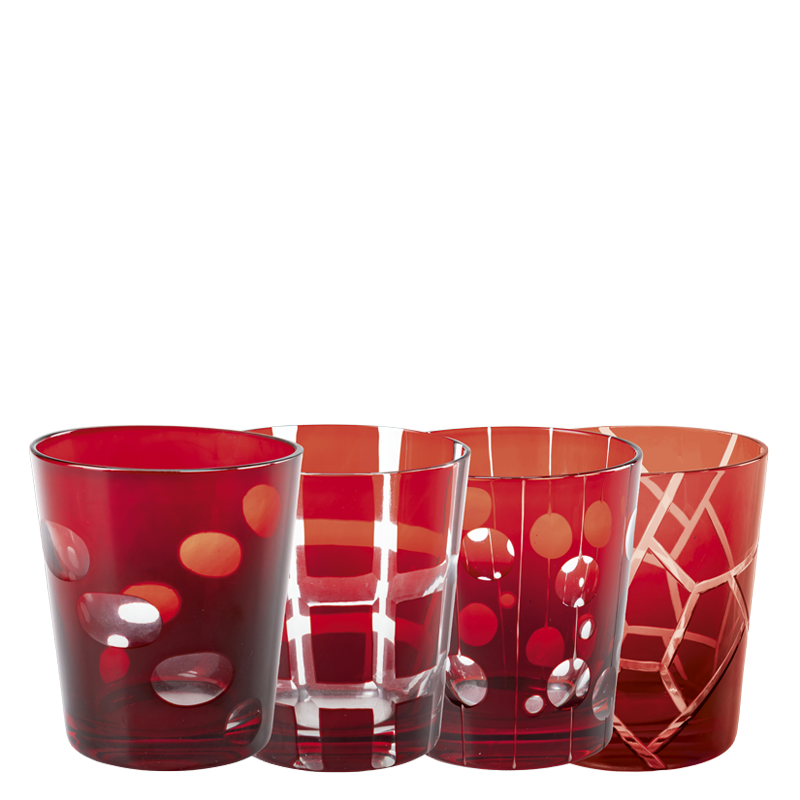 becher melodie rot Ø 8 cm H 9 cm 24 cl