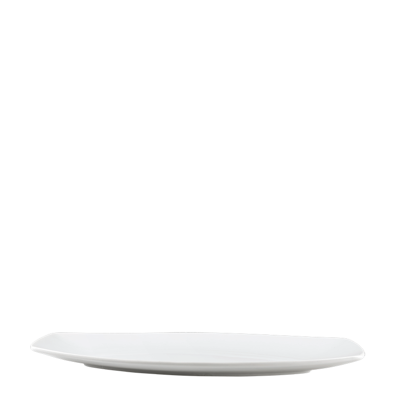 Platte Porzellan lang oval weiss 38,5  x 15 cm