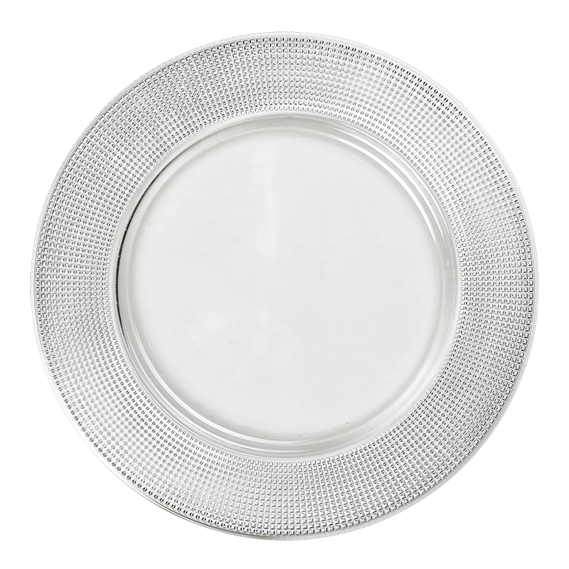 Assiette de présentation Diamant en verre Ø 32 cm