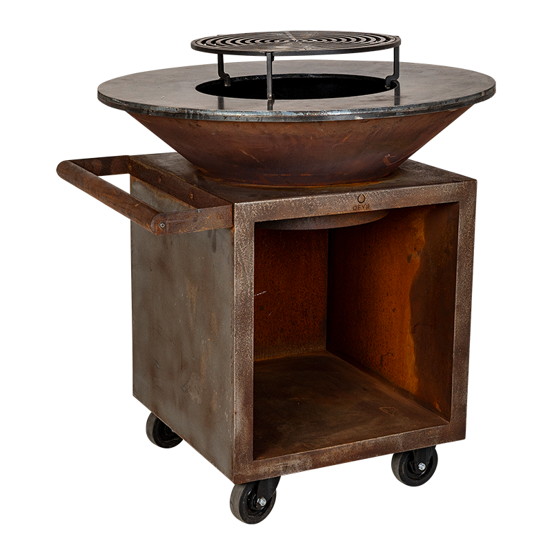 Grill / Feuerschale Corten Ø 95 cm H 115 cm