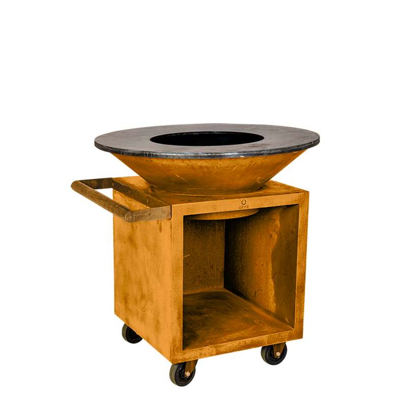 Grill / Feuerschale Corten Ø 95 cm H 115 cm