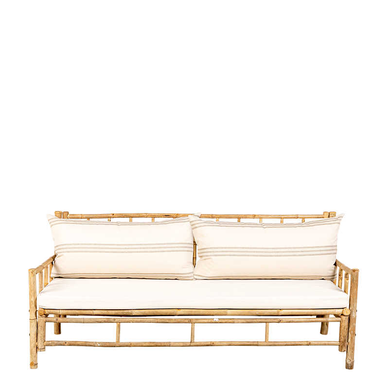 Sofa Bali écru gestreift 70 x 180 cm H 80 cm
