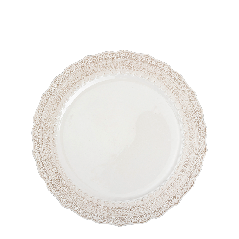 Assiette plate Dentelle crème Ø 28 cm