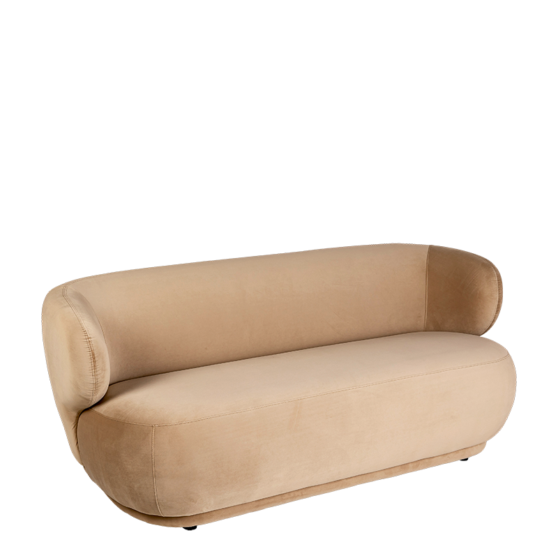 Sofa Elton Samt taupe 78 x 170 cm H 70 cm