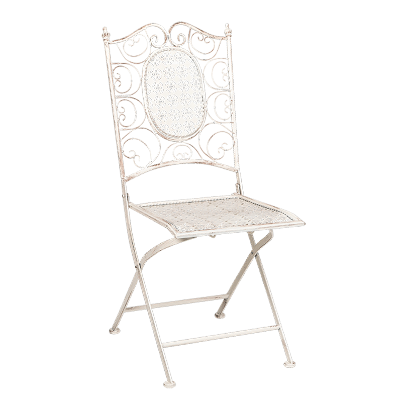 Stuhl Chantilly Gusseisen weiss