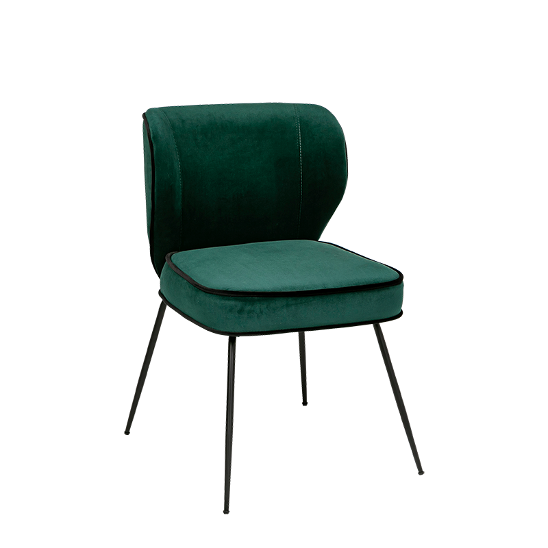 Chaise Dandy velours vert