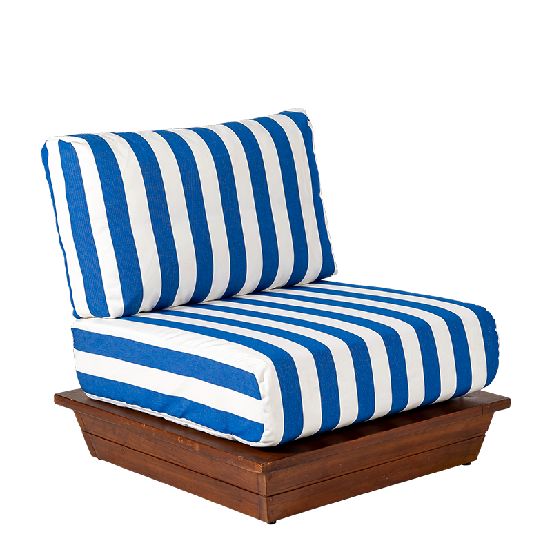 Sessel Lounge Beach Club blau 76 x 76 cm H 70 cm