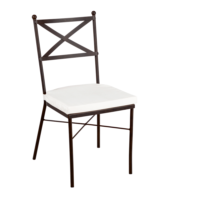 Stuhl Toskana mit Sitzkissen weiss