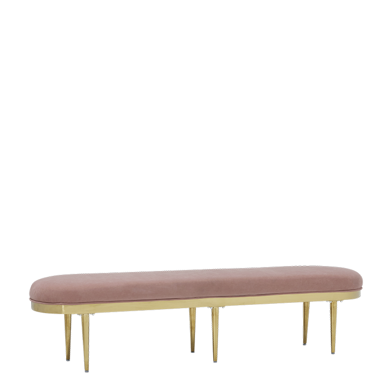 Banquette Clara Vieux Rose 180 x 45 cm H 43 cm