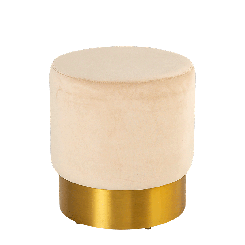 Hocker Belle Epoque beige Ø 40 cm H 42 cm