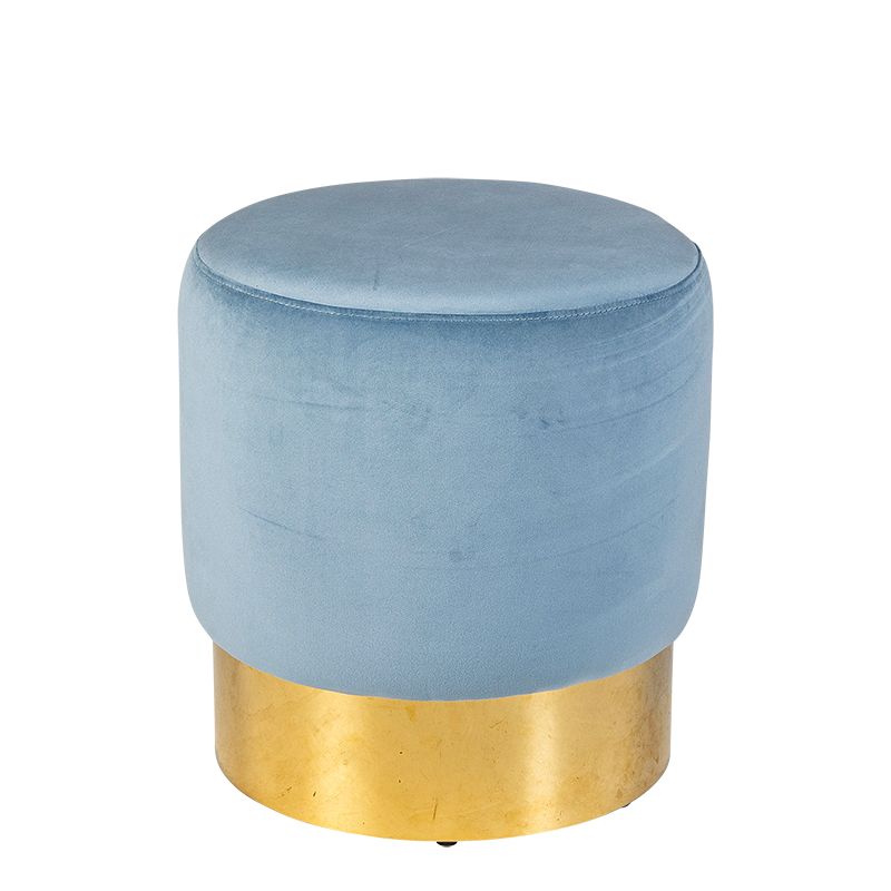 Hocker Belle Epoque blaugrau Ø 40 cm H 42 cm