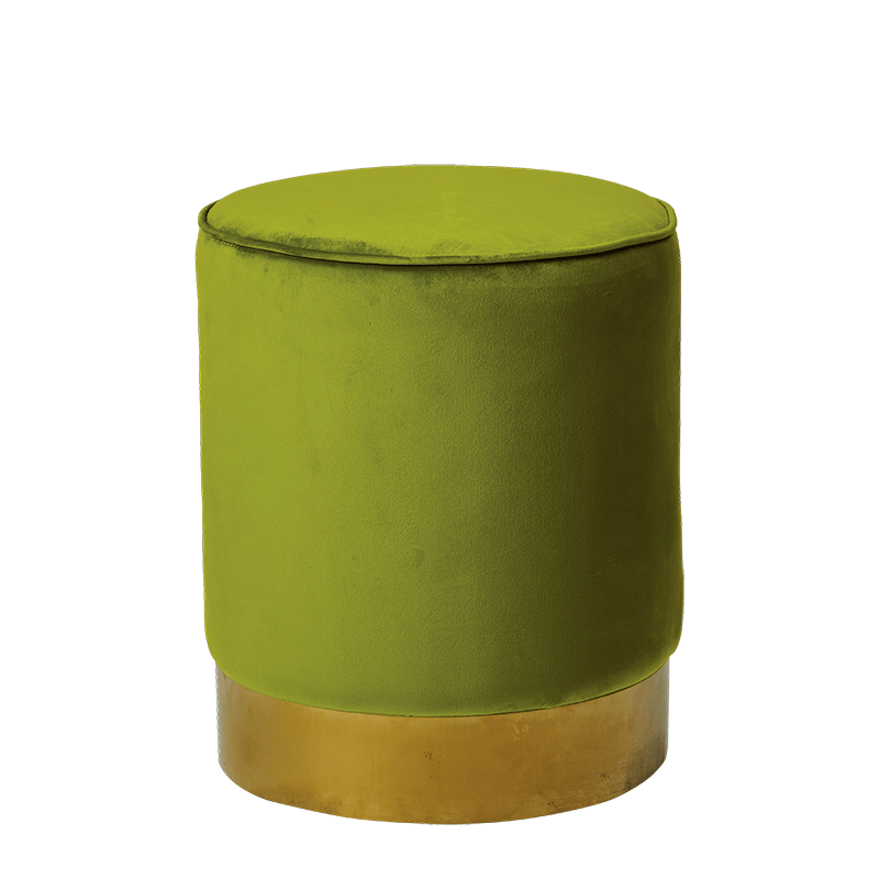 Hocker Belle Epoque pistaziengrün Ø 40 cm H 42 cm