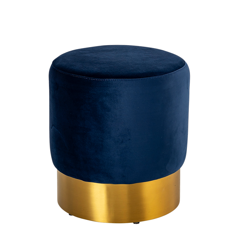 Hocker Belle Epoque nachtblau Ø 40 cm H 42 cm