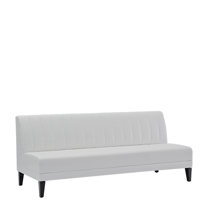 Sofa Infinito "A" Leder weiss ohne Armlehnen 200 x 80 cm H 85 cm