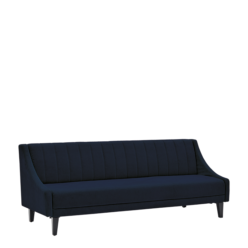 Sofa Infinito "B" nachtblau mit Armlehnen 213 x 80 H 85 cm