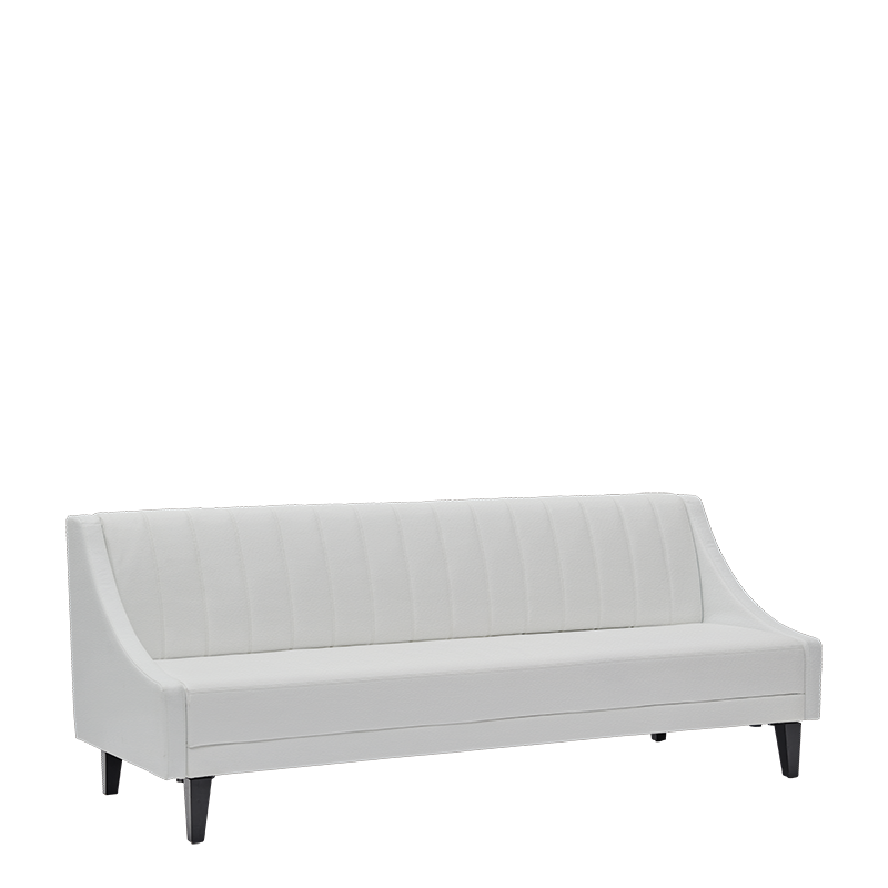 Sofa Infinito "B" Leder weiss mit Armlehnen 213 x 80 H 85 cm