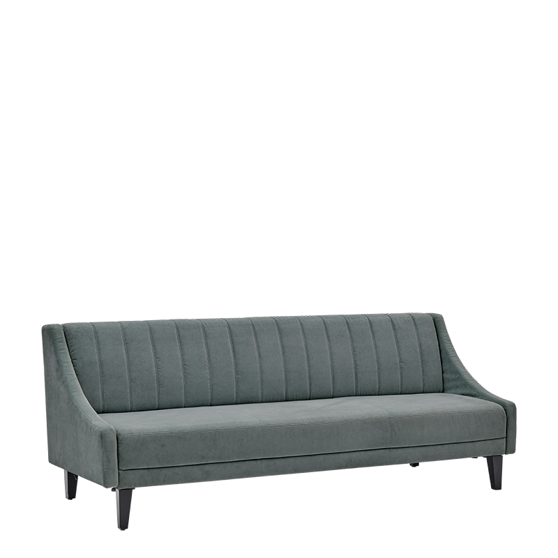 Sofa Infinito "B" blaugrün mit Armlehnen 213 x 80 H 85 cm