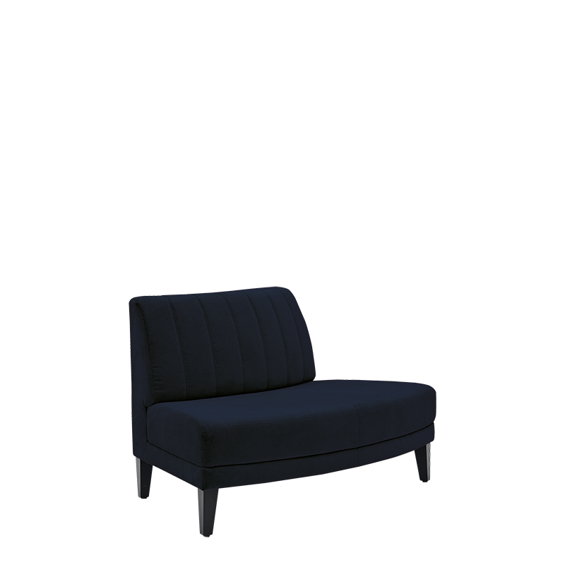 Sofa Infinito "G" aussen gewölbt nachtblau 145 x 80 cm H 85 cm