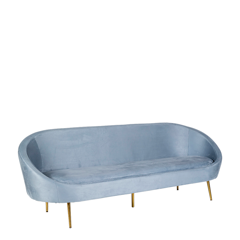 Sofa Davos blaugrau 225 x 80 cm H 77 cm