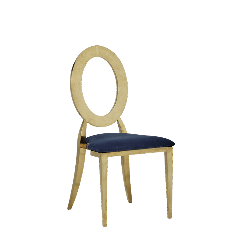 Chaise Divine avec assise bleu nuit