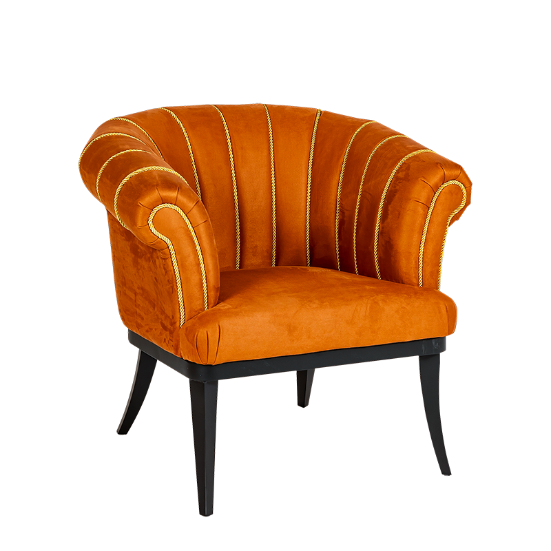 Sessel Tulpe terrakotta 85 x 80 cm H 74 cm