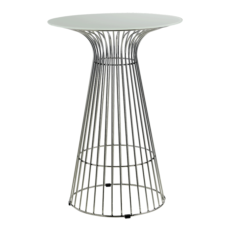 Stehtisch Filo Stahl Platte weiss H 104 cm Ø 65 cm
