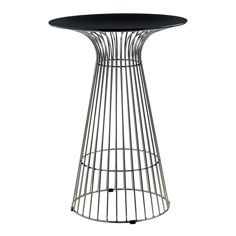 Stehtisch Filo Stahl Platte schwarz H 104 cm Ø 65 cm