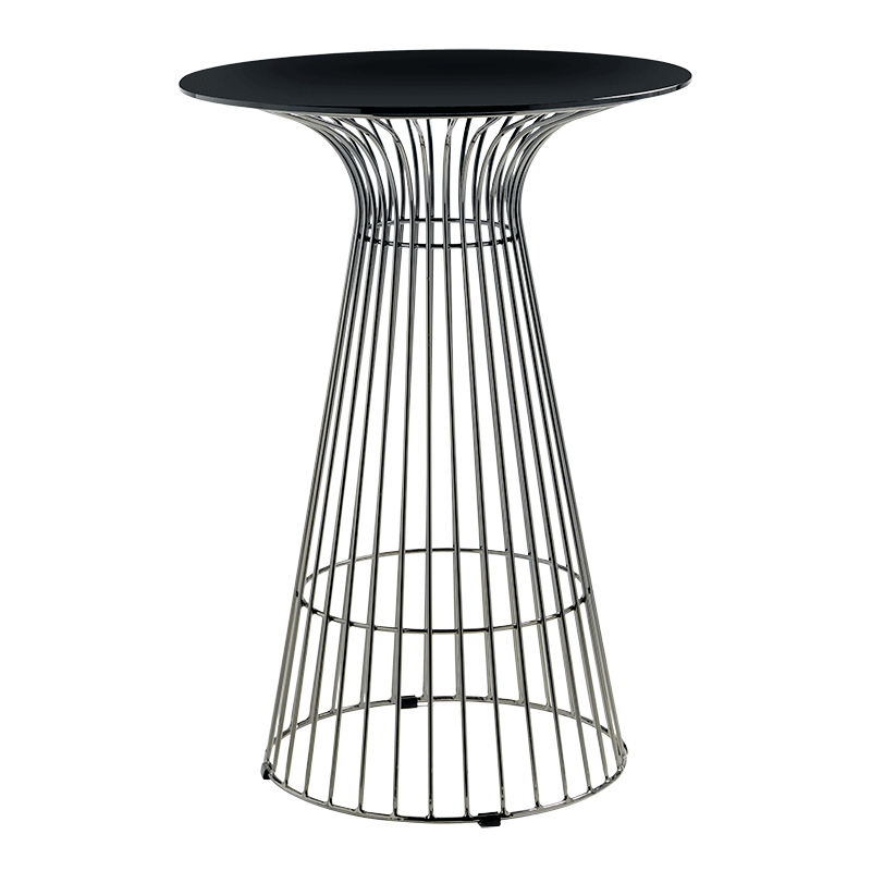 Stehtisch Filo Stahl Platte schwarz H 104 cm Ø 65 cm