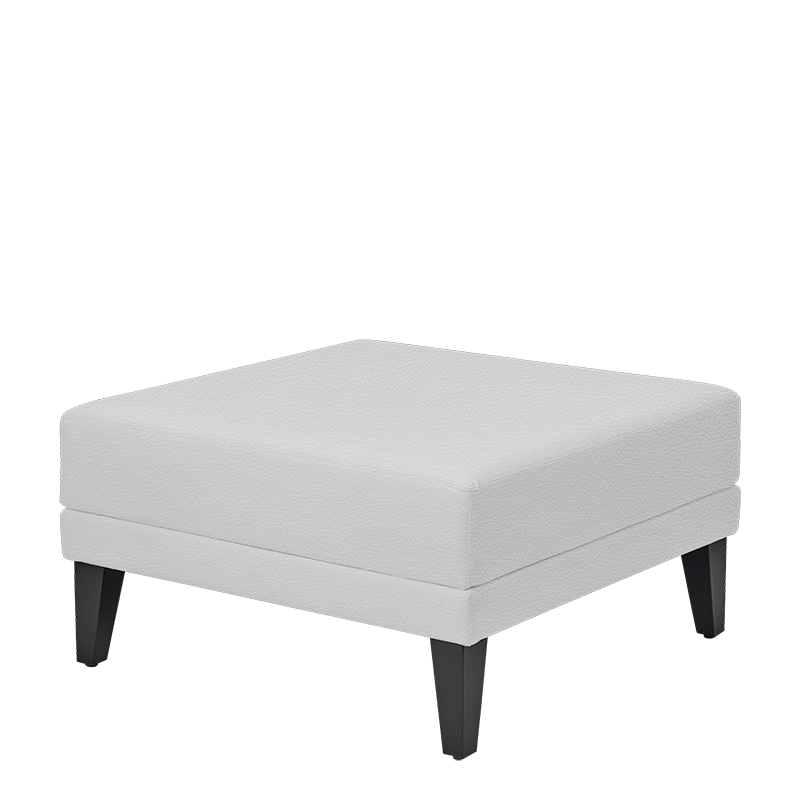 Pouf L Infinito Cuir blanc 80 x 80 cm H 45 cm