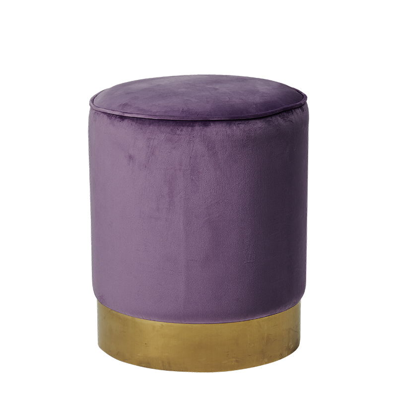 Pouf Belle époque Violet Ø 45 cm