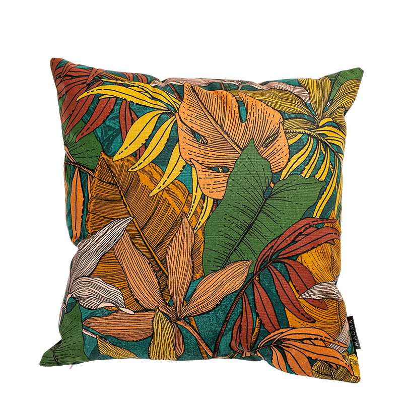 Kissen Bali dunkelgrün 45 x 45 cm
