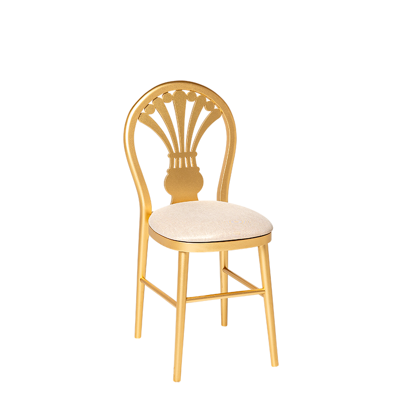 Stuhl Joséphine mit Sitzkissen Gold